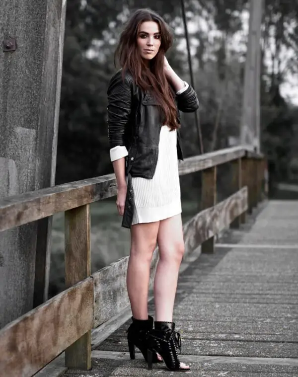 3-black-leather-jacket-with-white-dress-and-peep-toe-boots