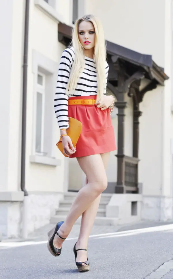 3-brightly-colored-skirt-with-striped-top-1