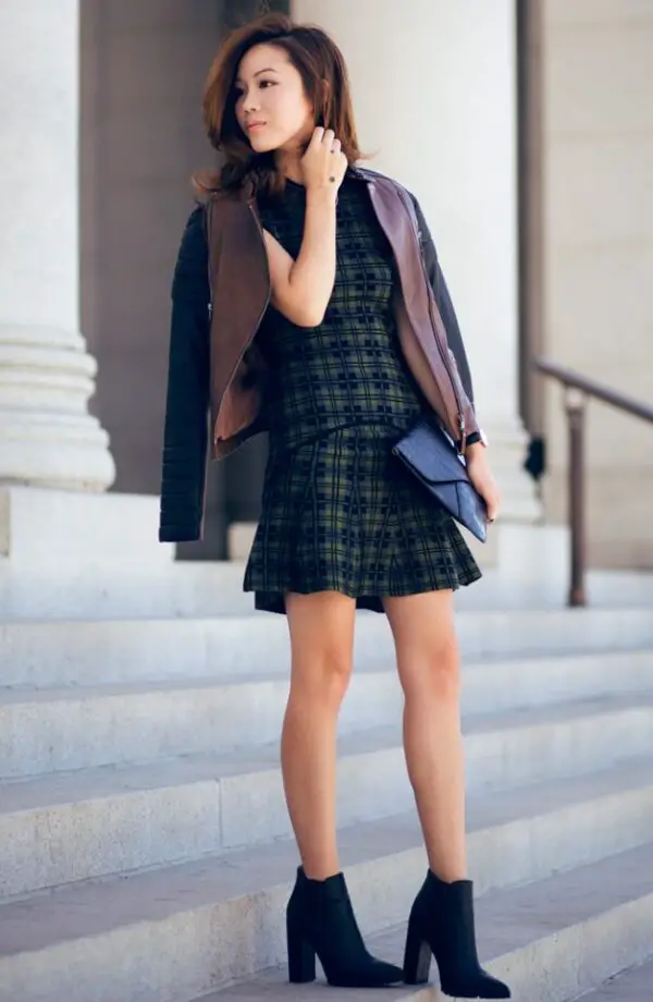 3-plaid-dress-with-modern-leather-jacket-and-fall-boots