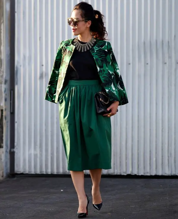3-tropical-print-blazer-with-green-skirt