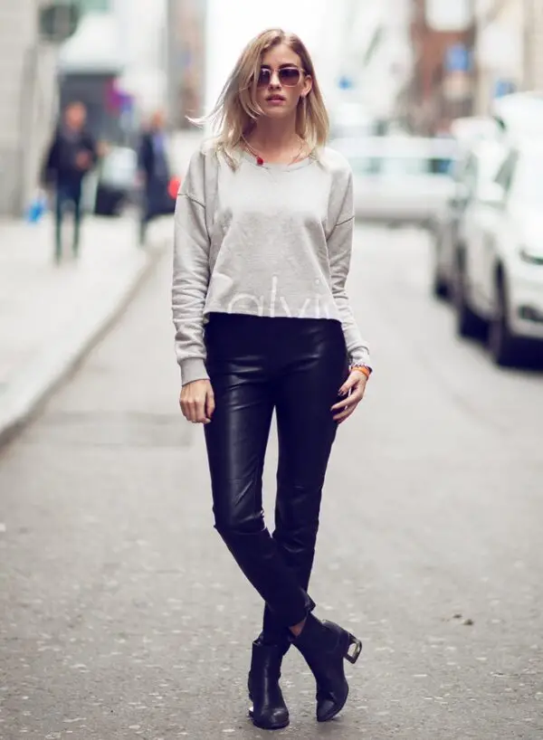 4-leather-trousers-with-gray-sweater