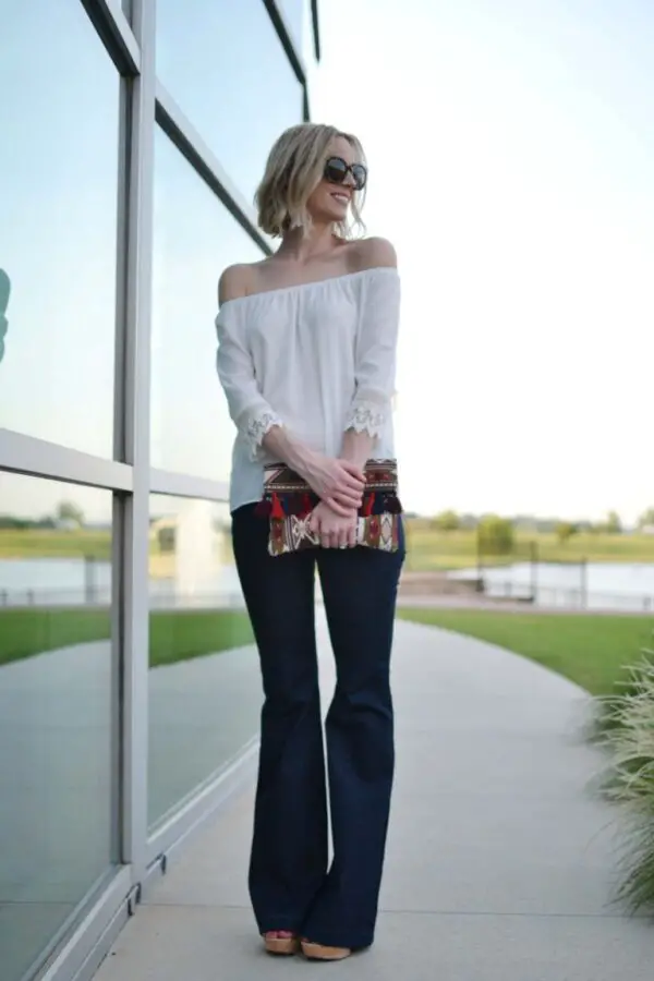 4-off-shoulder-blouse-with-flared-jeans