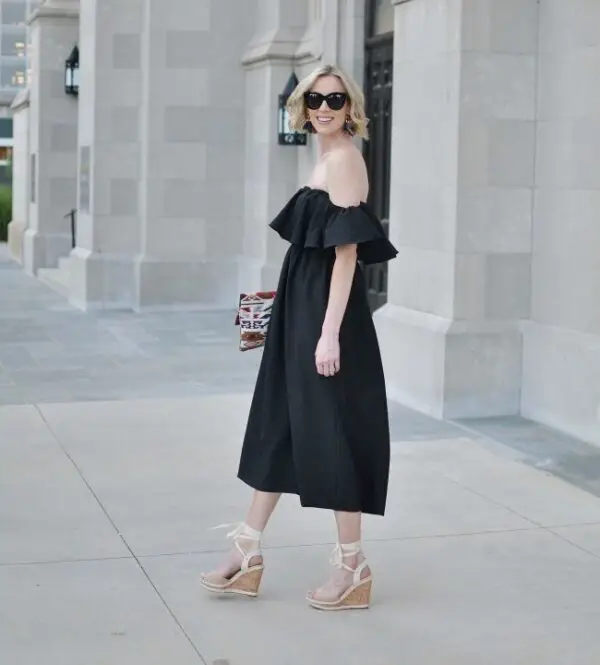 4-off-shoulder-ruffled-dress-with-wedge-sandals