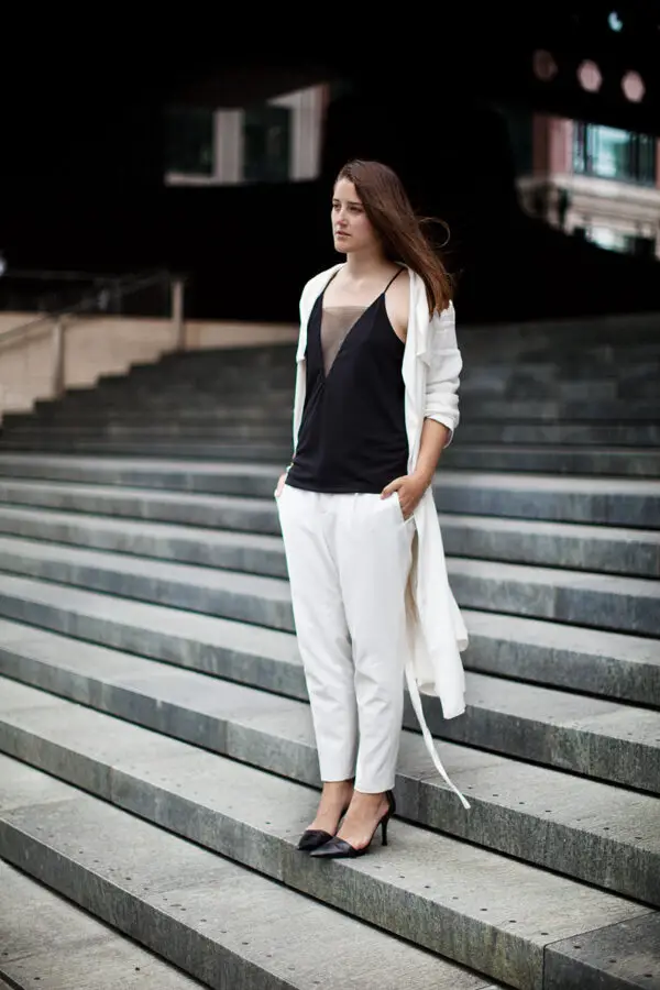 4-sheer-top-with-floor-length-cardigan-and-white-pants