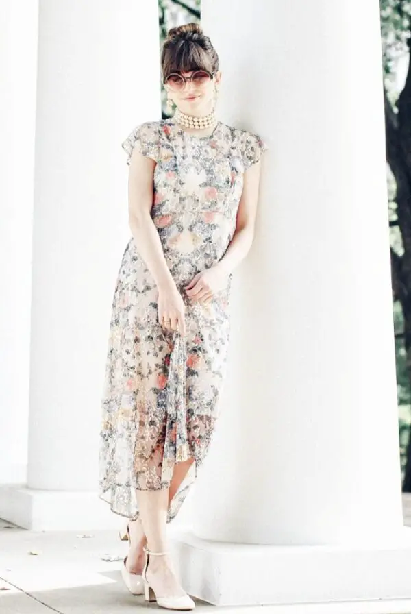 5-vintage-floral-print-dress-with-pearl-choker