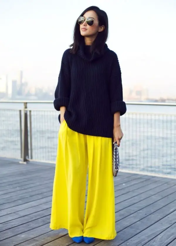 5-yellow-palazzo-pants-with-baggy-sweater