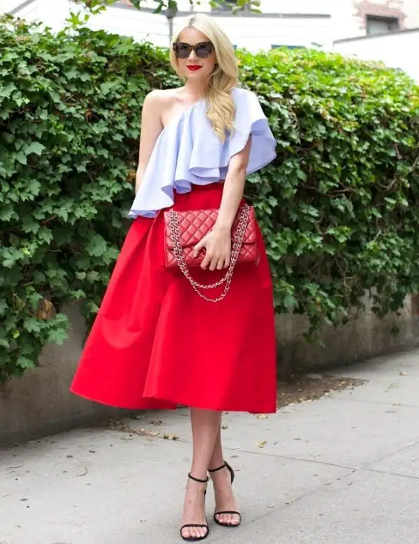 6-ruffled-blouse-with-red-full-skirt