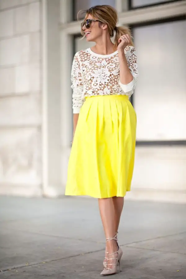 bold-and-bright-yellow-midi-and-lace-top