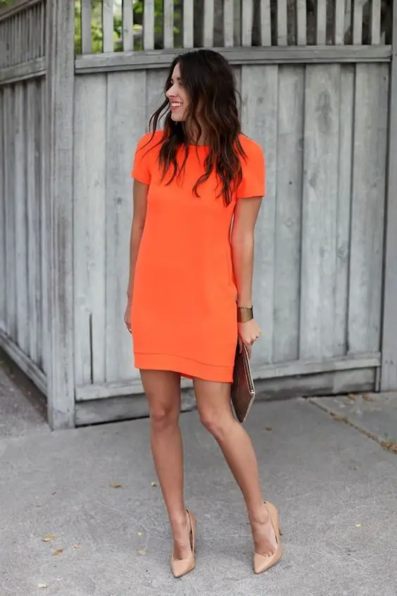 bright-orange-dress