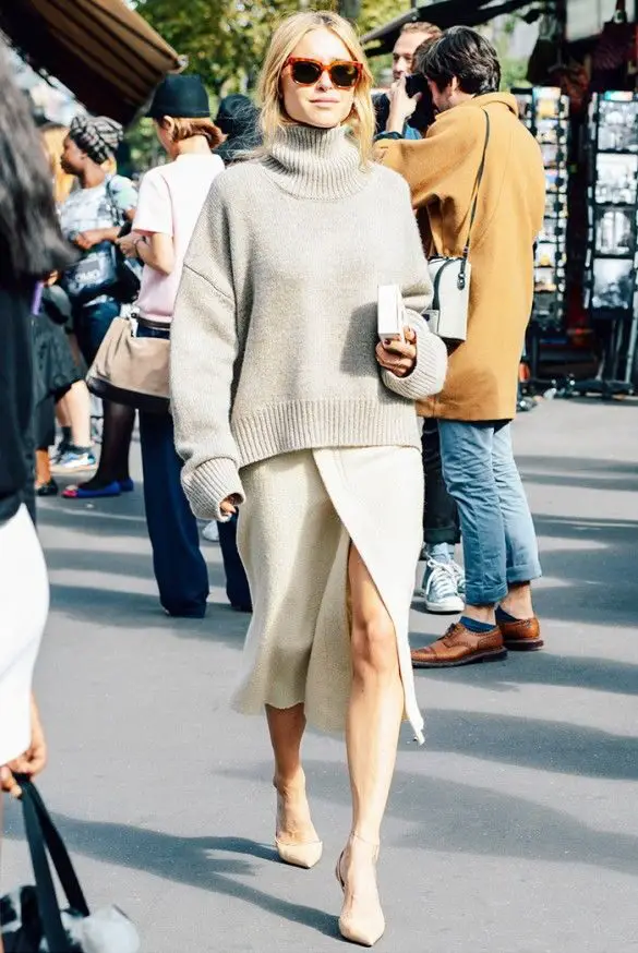 high-slit-skirt-with-chunky-sweater