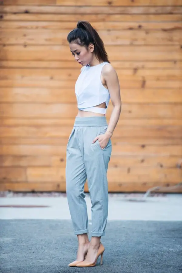 high-waisted-pants-and-crop-top
