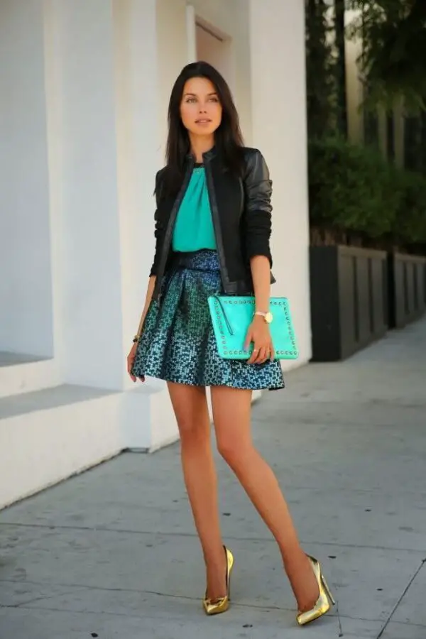 teal-black-and-gold-outfit