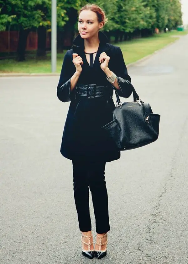 1-all-black-fall-outfit-with-edgy-belt