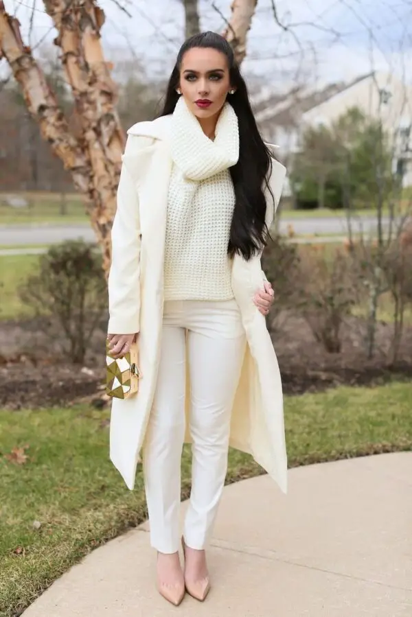1-all-white-outfit-with-nude-heels