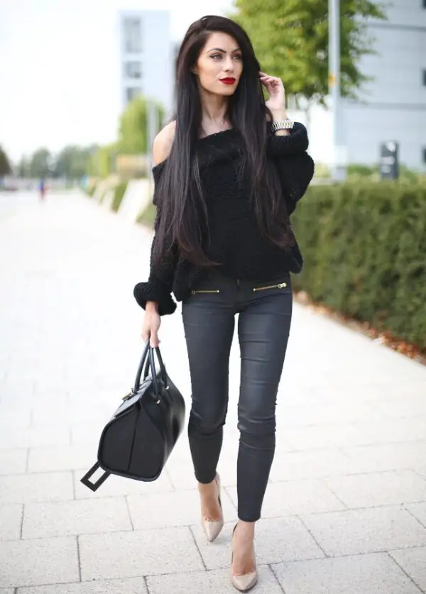 1-black-off-shoulder-sweater-with-zipped-trousers