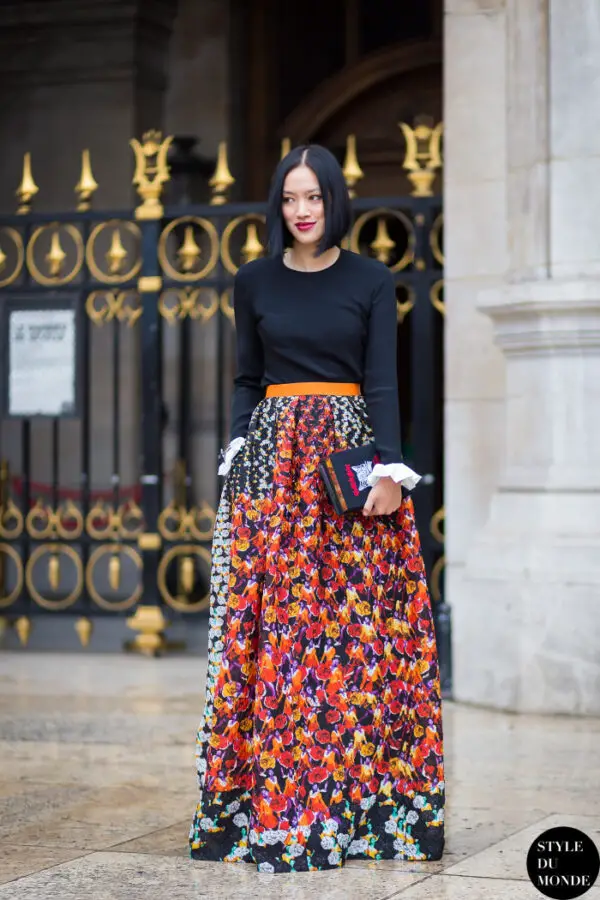 1-book-clutch-with-floral-maxi-skirt