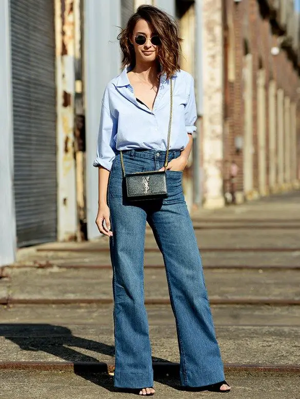 1-button-down-shirt-with-flared-jeans