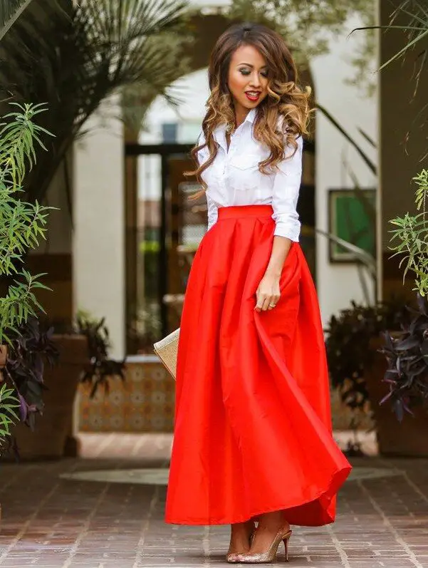 1-button-down-shirt-with-red-full-skirt-1