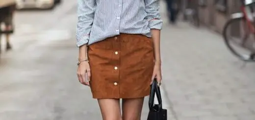 1-button-down-shirt-with-suede-skirt