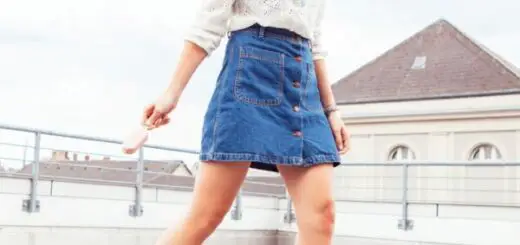 1-casual-top-with-button-front-denim-skirt