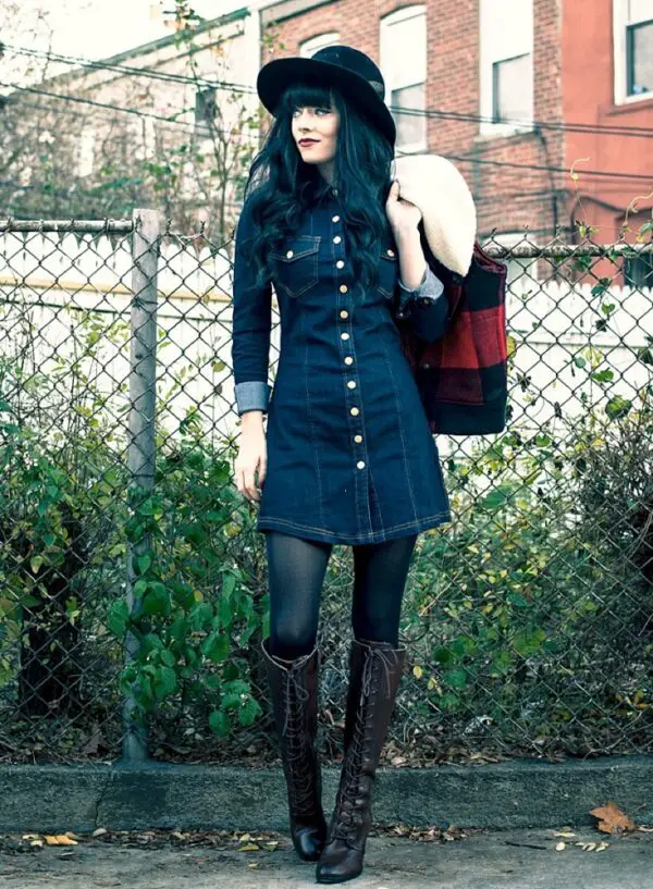 1-denim-button-front-dress-with-lace-up-boots