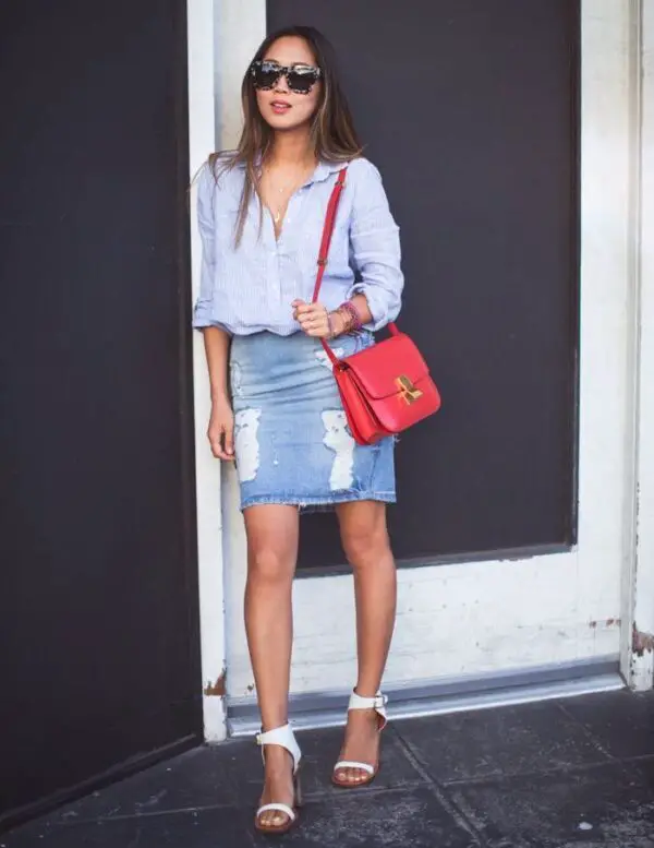 1-distressed-denim-skirt-with-button-down-top