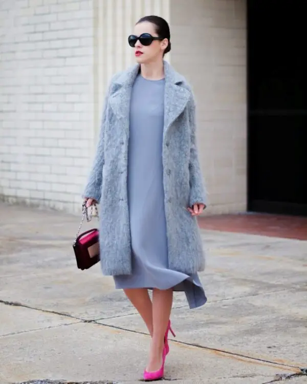 1-gray-dress-with-coat-and-pink-pumps