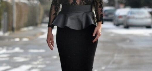 1-lace-peplum-top-with-leather-skirt