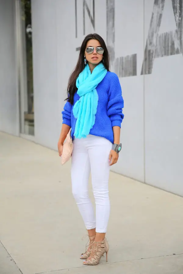 1-lace-up-heels-with-scarf-and-cobalt-blue-sweater