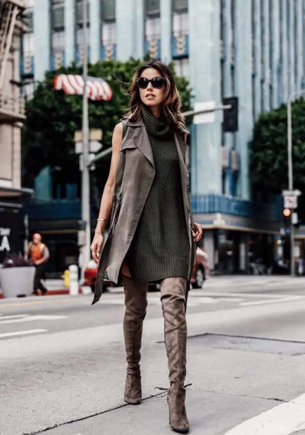 1-olive-green-tunic-with-vest-and-suede-boots