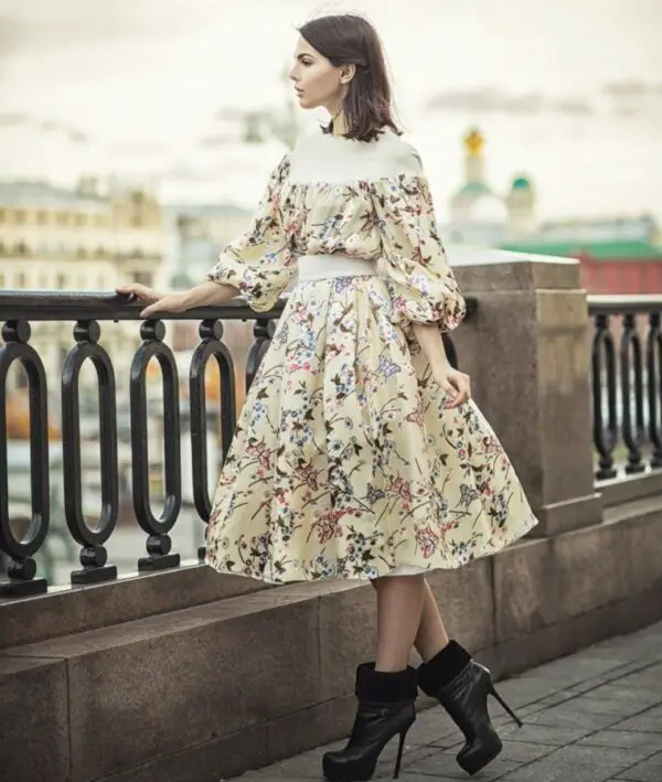 1-puffed-sleeve-vintage-dress-with-boots-1
