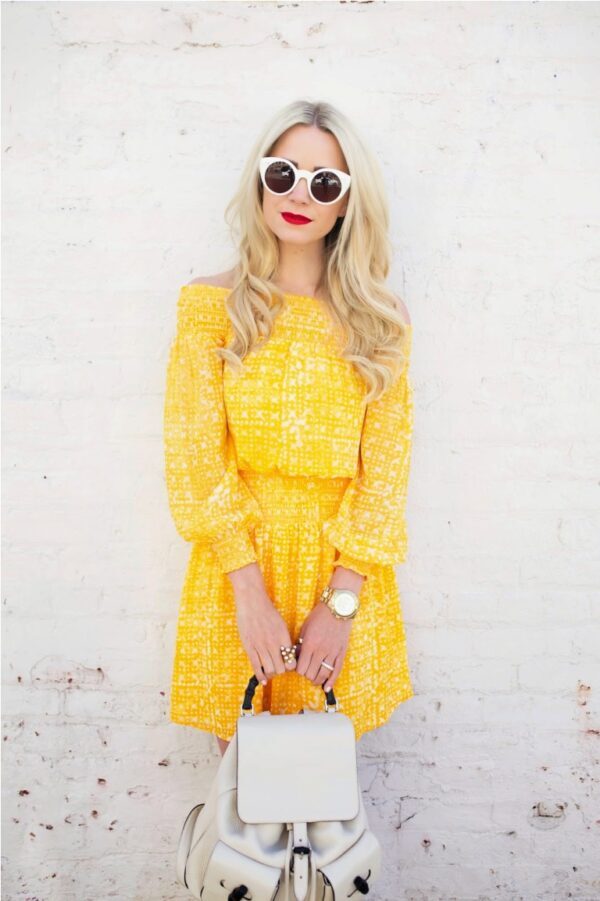 1-watch-with-yellow-dress-and-cute-sunglasses