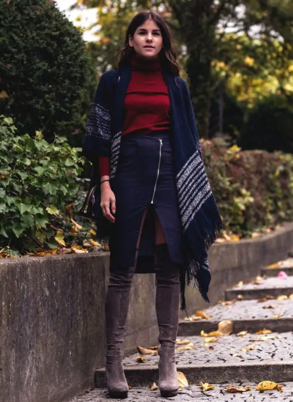2-burgundy-top-with-zipped-skirt-and-bohemian-shawl