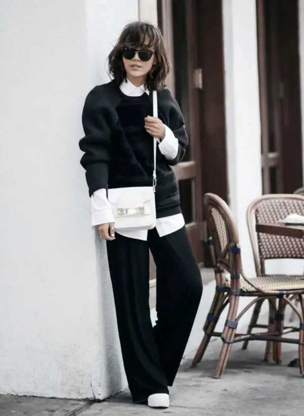 2-button-down-shirt-with-wide-leg-pants-and-sweater