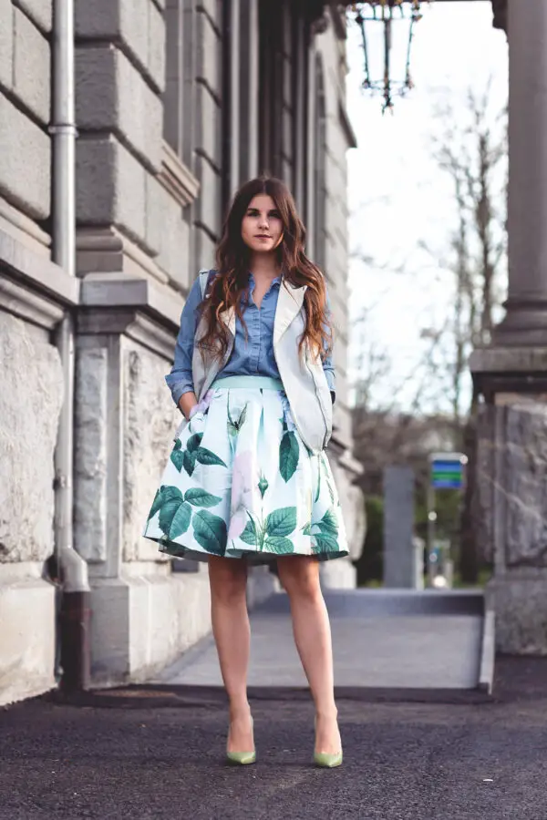 2-chambray-shirt-with-leaf-print-skirt