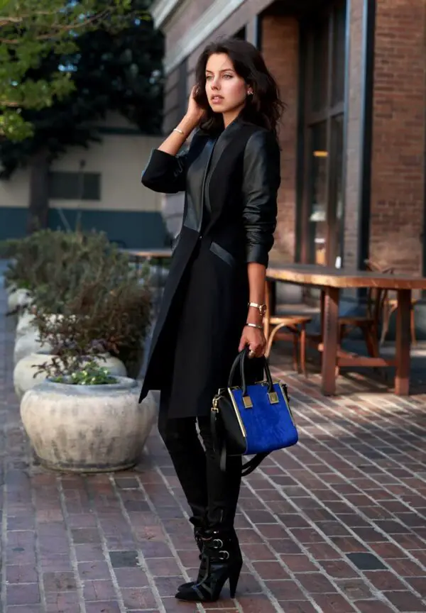 2-dress-vest-with-skinny-black-jeans-and-cobalt-blue-bag