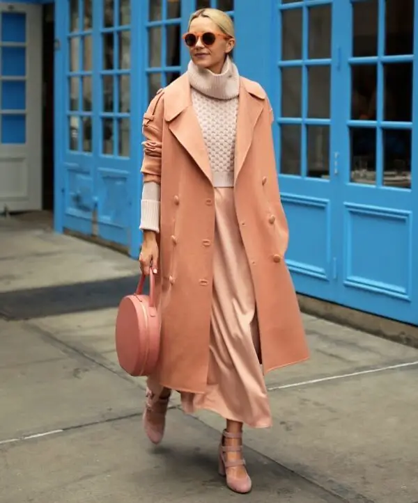 2-feminine-dress-with-pastel-peach-coat