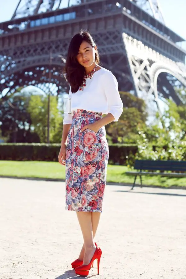 2-floral-skirt-with-chic-top