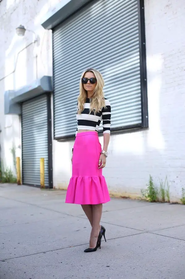 2-pink-mermaid-skirt-with-striped-top