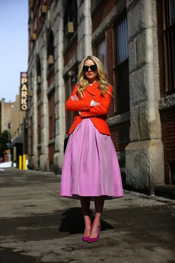 2-red-blazer-with-lavender-skirt