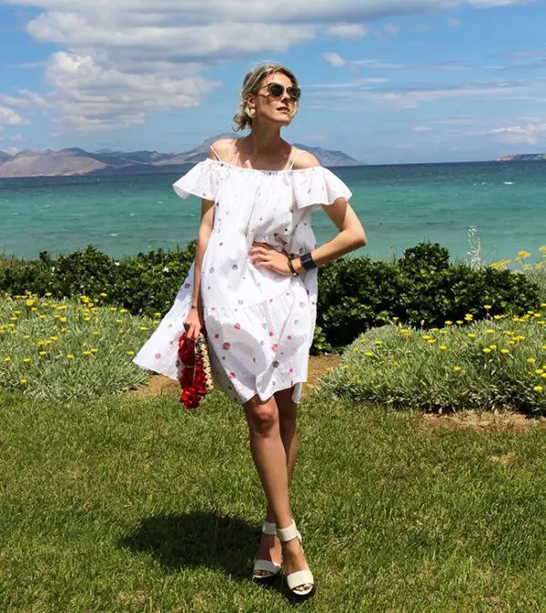 2-ruffled-off-shoulder-dress-with-ankle-strap-sandals