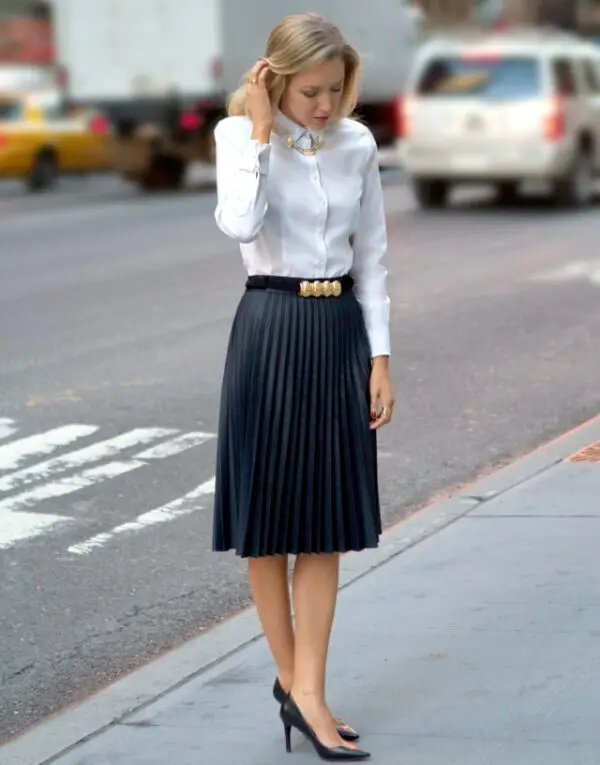 2-white-button-down-shirt-with-black-accordion-skirt