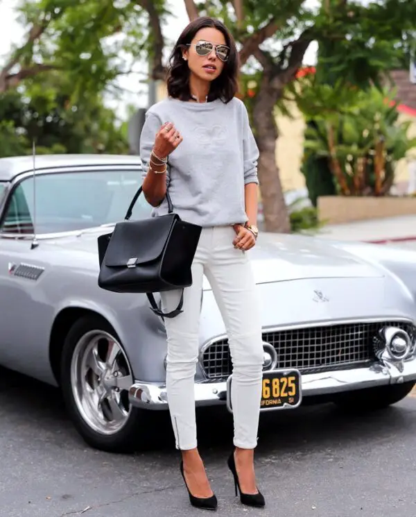 2-white-jeans-with-chic-gray-sweater