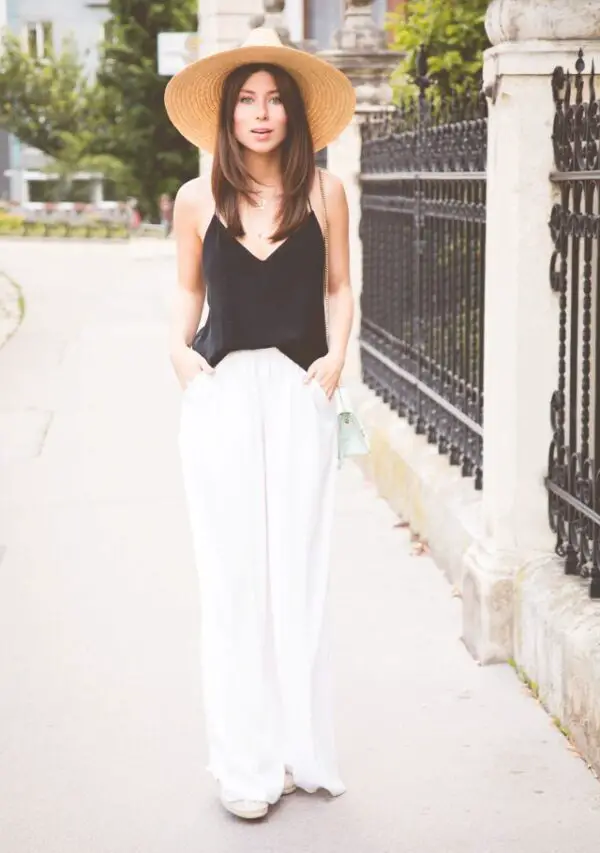 2-white-pants-with-black-tank-top-and-sun-hat