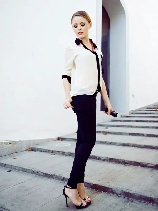 3-black-and-white-chiffon-blouse-with-skinny-jeans-2