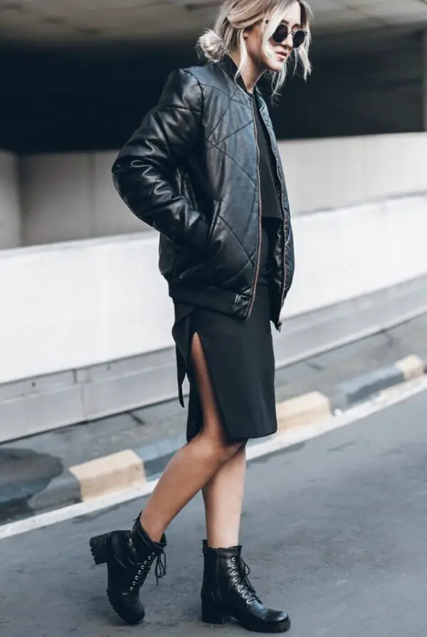 3-bomber-jacket-with-black-dress-and-grunge-boots