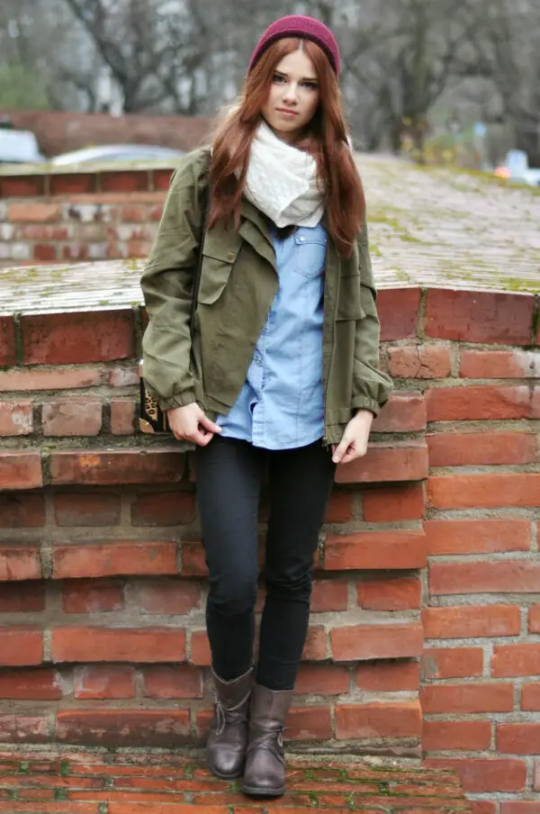 3-chambray-top-with-army-jacket-and-jeans