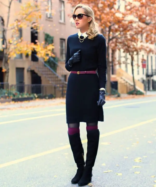 3-fall-office-dress-with-leather-gloves-and-boots