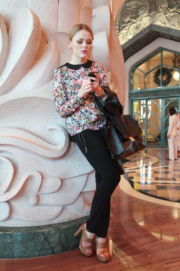 3-floral-blouse-with-dress-pants