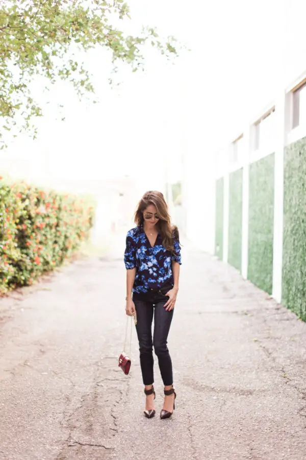 3-floral-blouse-with-skinny-pants